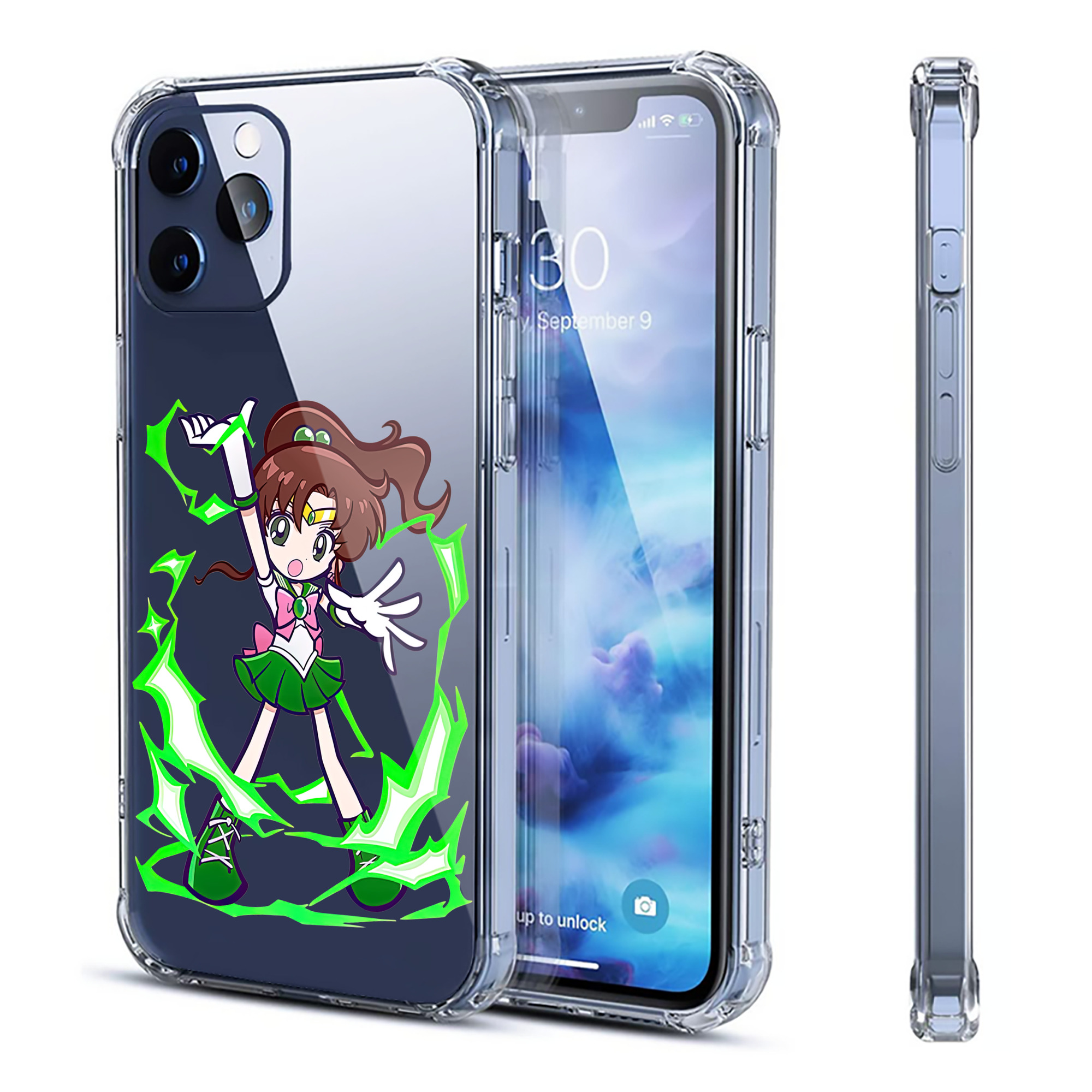 （画像用） 美少女戦士セーラームーン 木野 まこと きの まこと Sailor Moon Kino Makoto （セーラージュピター；Sailor Jupiter） 【iPhone 12シリーズ対応】透明スマホケース（クリアソフトケース）